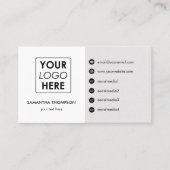 ビジネスモダンロゴソーシャルメディアのアイコンQRコード 名刺 (正面)