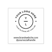 ビジネスモダンロゴソーシャルメディアのブランドパッケージ ラバースタンプ (インプリント)