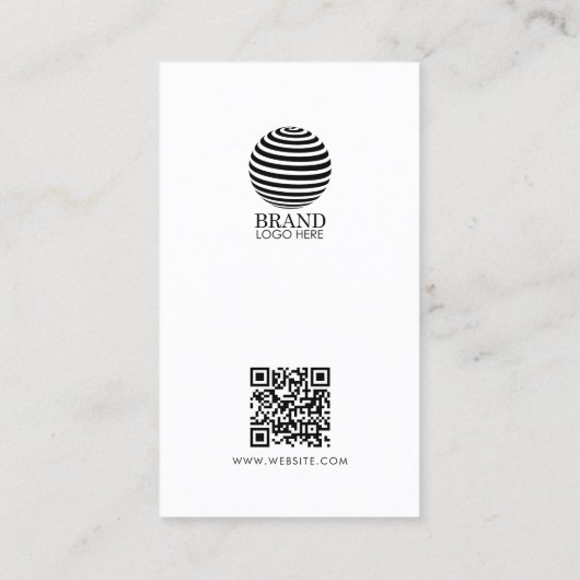 ビジネスモダンロゴソーシャルメディアQRコード 名刺 (裏面)