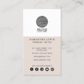 ビジネスモダンロゴソーシャルメディアQRコード 名刺 (正面)