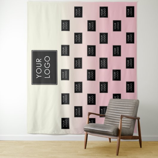 ビジネスモダンロゴピンクグラデーションの背景 タペストリー (インサイチュ)