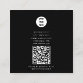 ビジネスモダンロゴフォトメイクアップアーティストリップ スクエア名刺 (裏面)