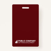 ビジネスモダンロゴフォト従業員IDバッジ バッジ (裏面)