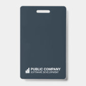 ビジネスモダンロゴフォト従業員IDバッジ バッジ (裏面)