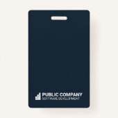 ビジネスモダンロゴフォト従業員IDバッジ バッジ (裏面)