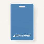 ビジネスモダンロゴフォト従業員IDバッジ バッジ (裏面)