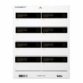 ビジネスモダンロゴブラック金ゴールド住所 シール (フルシート)