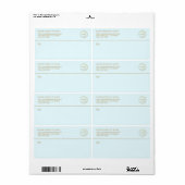 ビジネスモダンロゴブルー金ゴールド住所 シール (フルシート)