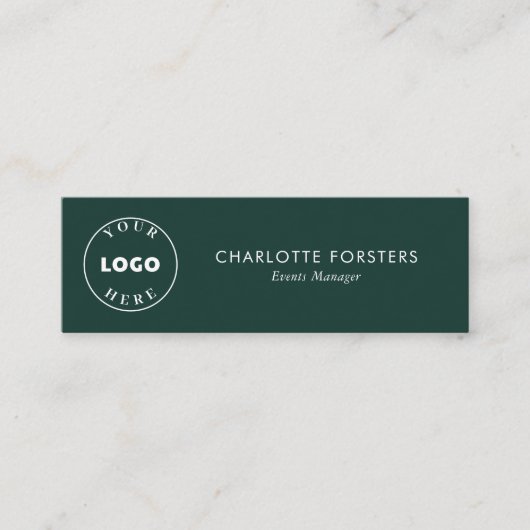 ビジネスモダンロゴプレーン企業の従業員 スキニー名刺 (正面)