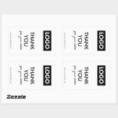 ビジネスモダンロゴボックスのシール 長方形シール (シート)