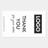 ビジネスモダンロゴボックスのシール 長方形シール (正面)