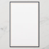 ビジネスモダンロゴ付き白黒金ゴールド 便箋 (裏面)