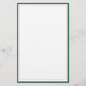 ビジネスモダンロゴ付き緑の白金ゴールド 便箋 (裏面)