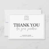 ビジネスモダンロゴ会社クーポンコード ノートカード (正面)