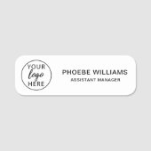 ビジネスモダンロゴ会議カスタム 名札 (正面)