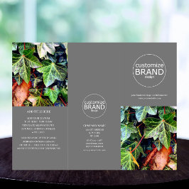 ビジネスモダンロゴ写真三重グレーのパンフレット