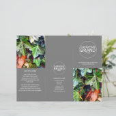 ビジネスモダンロゴ写真三重グレーのパンフレット (スタンド正面)