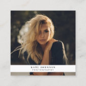 ビジネスモダンロゴ写真家の写真 スクエア名刺 (正面)