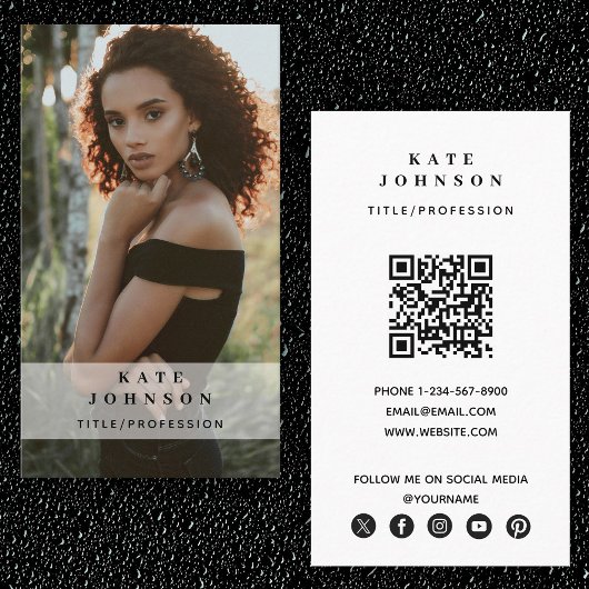 ビジネスモダンロゴ写真家の写真 名刺