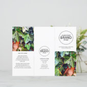 ビジネスモダンロゴ写真3折パンフレット (スタンド正面)