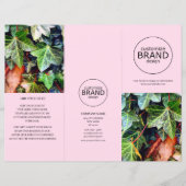 ビジネスモダンロゴ写真3重ピンクパンフレット (正面)