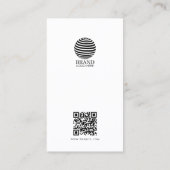 ビジネスモダンロゴ写真QRコードソーシャルメディア 名刺 (裏面)