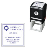 ビジネスモダンロゴ名のアドレパーソナライズされたス セルフインキングスタンプ (インサイチュ)