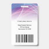 ビジネスモダンロゴ従業員の写真 バッジ (裏面)