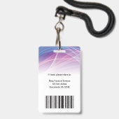 ビジネスモダンロゴ従業員の写真 バッジ (裏面（ネックストラップ付）)