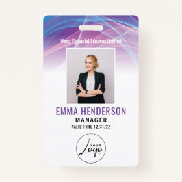 ビジネスモダンロゴ従業員の写真 バッジ