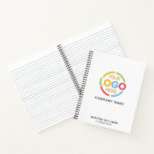 ビジネスモダンロゴ白黒モノグラムイニシャル ノートブック (内部)