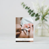 ビジネスモダンロゴ美しいサロンのラッシュフォト 名刺 (スタンド正面)