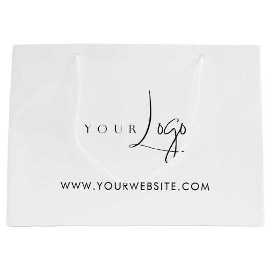 ビジネスモダンロゴ製品パッケージ ラージペーパーバッグ (正面)