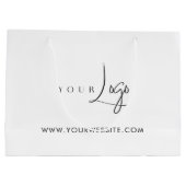 ビジネスモダンロゴ製品パッケージ ラージペーパーバッグ (裏面)