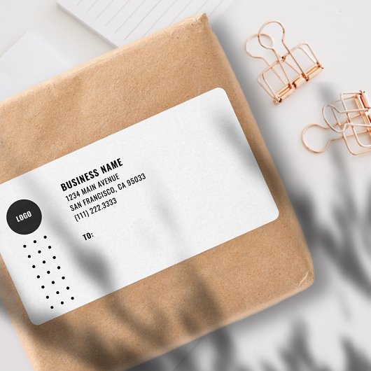 ビジネスモダンロゴ郵送ラベル ラベル