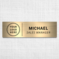 ビジネスモダンロゴ金ゴールド