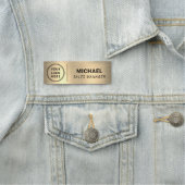 ビジネスモダンロゴ金ゴールド 名札 (インサイチュ)