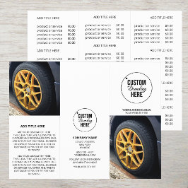 ビジネスモダンロゴ3つ折り写真価格パンフレット