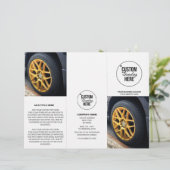 ビジネスモダンロゴ3つ折り写真価格パンフレット (スタンド正面)