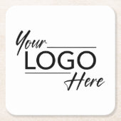 ビジネスモダンロゴ スクエアペーパーコースター (正面)