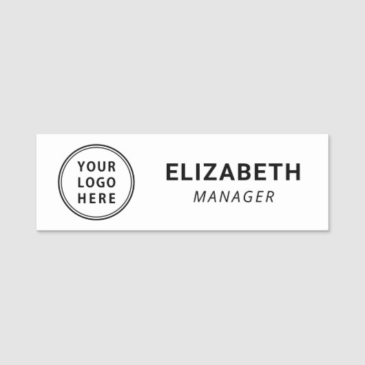 ビジネスモダンロゴ 名札 (正面)