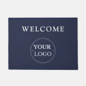 ビジネスモダンロゴNavy Blueプロモーション ドアマット (正面)