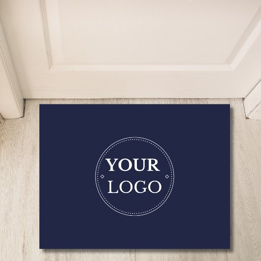 ビジネスモダンロゴNavy Blueプロモーション ドアマット