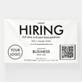 ビジネスモダンロゴQRコードの採用 横断幕 (横)