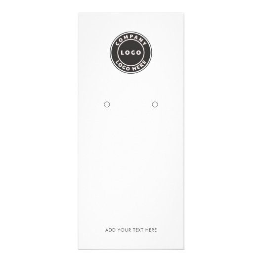 ビジネスモダンロゴQRコードイヤリングディスプレイ ラックカード (正面)