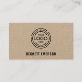 ビジネスモダンロゴQRコードクラフト 名刺 (正面)