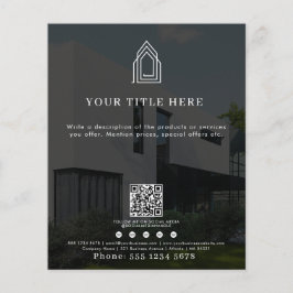 ビジネスモダンロゴQRコードソーシャルメディア写真 チラシ