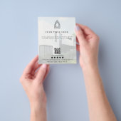 ビジネスモダンロゴQRコードソーシャルメディア写真 チラシ (手)