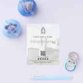 ビジネスモダンロゴQRコードソーシャルメディア写真 チラシ (シングル)