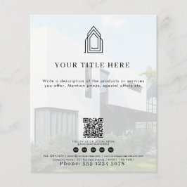 ビジネスモダンロゴQRコードソーシャルメディア写真 チラシ